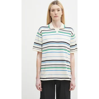 Polo tričko adidas Originals x Wales Bonner Knit Polo, XS, béžová, 01X