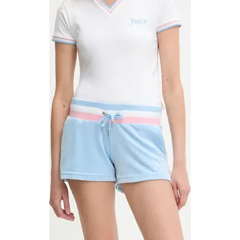 Kraťasy Juicy Couture VELOUR STRIPE BOOTY SHORT JCWHS225354 modrá 50X, vel. XS
