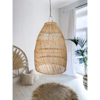 Stropní Svítidlo Boho Stínidlo Ruční výroba Osvětlení Domu Ratanová Lampa SUREN M