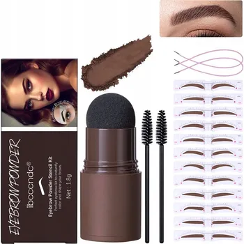 Tužka na obočí Razítko Pomáda na obočí + šablony pravítko Přírodní hnědá #2