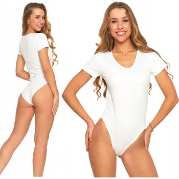 Body Dámské body s proužky, krátký rukáv, klasické, pohodlné, bílé MORAJ S