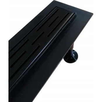 Lineární sprchový Lineární odtok 60 cm ABS nízký, nízká stavební výška M05B ČERNÝ
