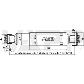Příslušenství pro přívěs Tlumič AL-KO A2-110-45/200 (náhrada BPW)