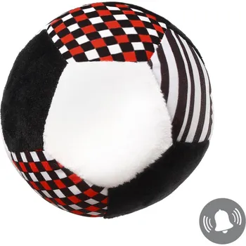 Výuková hračka BABYONO Hračka míček s chrastítkem C-MORE kontrast