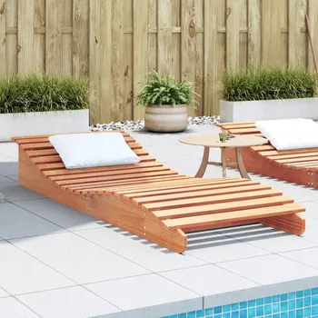 Zahradní lehátko Lehátko, voskově hnědá, 205x80x31,5 cm, masivní dřevo