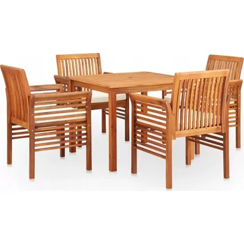 Zahradní sestava Zahradní nábytek z dřeva VidaXL, hnědý, 5 dílů