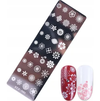 Šablona na nehty Monica's Nails STZ 01 4 x 12 cm bílá