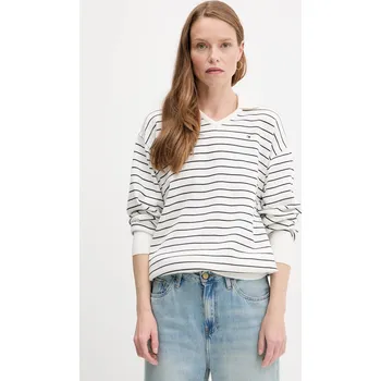 Pánský svetr Bavlněný svetr Tommy Hilfiger WW0WW45695 bílá 00X, vel. M/L