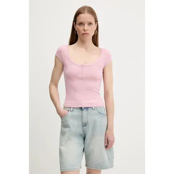 Pánská móda Tričko Answear.LAB sng.145.tos růžová 30X, vel. S