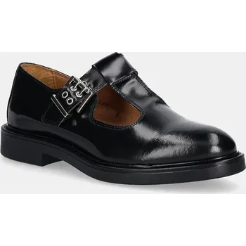 Dámské polobotky Kožené polobotky Bianco BIAADDA dámské, černá barva, na plochém podpatku, 11251971 99X, EUR 36