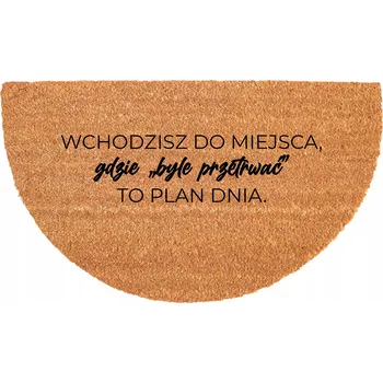 Rohožka PŮLKRUHOVÁ KOKOSOVÁ ROHOŽKA 40X70CM PROTI SKLUZU, ODOLNÁ A EKOLOGICKÁ