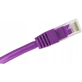 Síťový kabel Patch-cord ALANTEC kat.6A U/UTP fialový 0,25 m LSOH