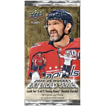 Sběratelský sportovní předmět Hokejové karty NHL 2024-25 Upper Deck Extended Series Hobby Balíček