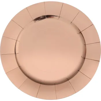 Talíř Prostírání pod talíře růžové zlato papírové 33cm 10ks