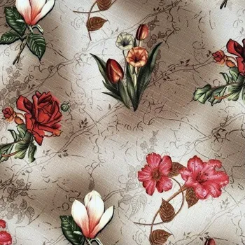 ubrus Ubrus TC22-21 květy ibišek, magnolie, růže - kruh 140 cm