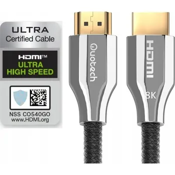 Video kabel HDMI 2.1 kabel 8K Ultra High Speed QUOTECH 1,5 m