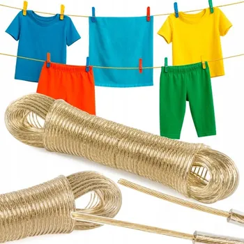 Sušák na prádlo ŠŇŮRA NA PRÁDLO Zlatá 10m - Na Sušení Prádla, Bielizny, Zahrada, Balkon