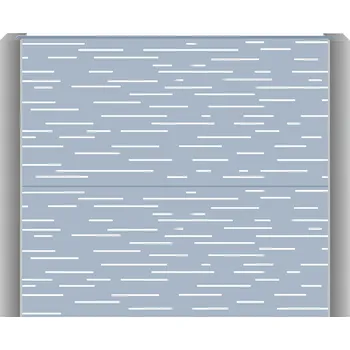 Plot Designový panel do betonových sloupků – 200x50 cm, pozink, vzor obdélníky