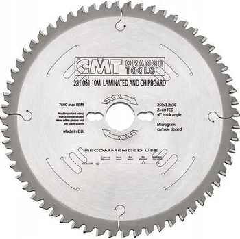 Pilový kotouč CMT pilový kotouč na lamináty 300x30 96 zubů FFT-3°NEG (CH)