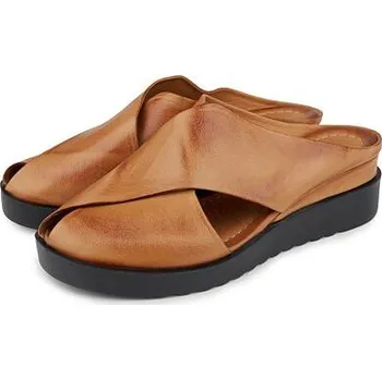 Dámské pantofle Vlnka Dámské kožené nazouváky Helga hnědá velikost obuv dospělí 37