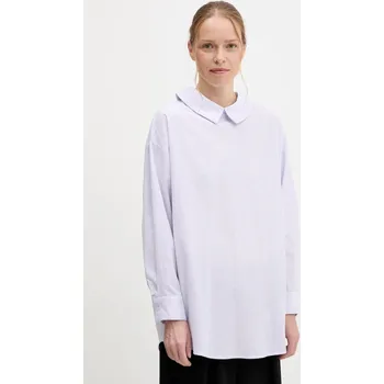 Dámská košile Lněná košile Answear.LAB dámská, fialová barva, relaxed, s klasickým límcem E25.42.FLK 44X, vel. M
