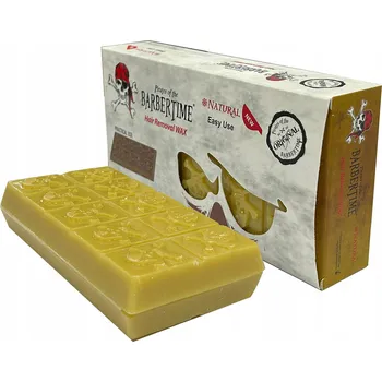 Přípravek na depilaci a epilaci BARBERTIME WAX NATURAL VOSK PRO DEPILACI ODSTRAŇOVÁNÍ CHLOUPKŮ V KOSTCE 500 G