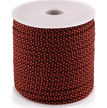 Příze Oděvní šňůra s duší Ø4 mm - 5 červená černá