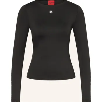 Dámské tričko Hugo Dámské Tričko S Dlouhým Rukávem Dasiia, černá, 44
