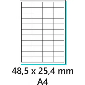Samolepící etiketa Etiketa 48,5x25,4mm/100 ks A4 bílá, Labels 1/44