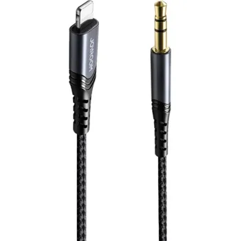 JOYROOM SY-A02 audio kabel - 3,5 mm jack na Lightning - 1 m - černý
