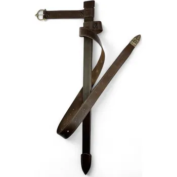 Replika zbraně Drakkaria POCHVA NA JEDNORUČNÍ MEČ, kůže, Fleur de Lis