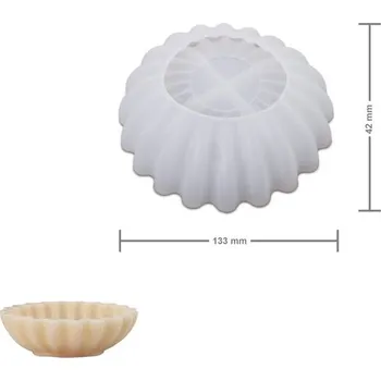 Manumi silikonová forma na odlévání kreativní hmoty 133 x 42 mm ve tvaru misky s reliéfy