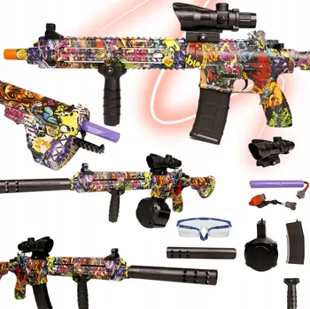 PUŠKA NA GELOVÉ KULIČKY BEZPEČNÝ VELKÝ 6-7 mm AUTOMATICKÝ DVA ZÁSOBNÍKY