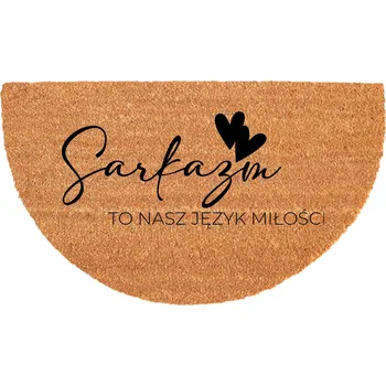 Rohožka EKOLOGICKÁ KOKOSOVÁ ROHOŽKA PŮLKRUHOVÁ PROTIUKLUZOVÁ 40X70CM - ODOLNÁ