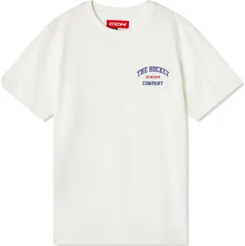 Triko CCM Athleisure Tee YTH, bílá, Dětská, M CCM