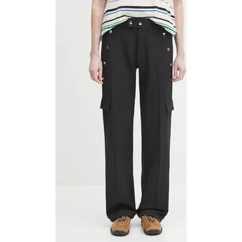 Dámské kalhoty Kalhoty adidas Originals x Wales Bonner Sailor Sailor dámské, černá barva, high waist, JW6224, XS, 99X