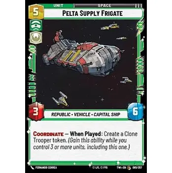 Sběratelská karetní hra Pelta Supply Frigate 095/257 - Twilight of the Republic Typ karty: Standard