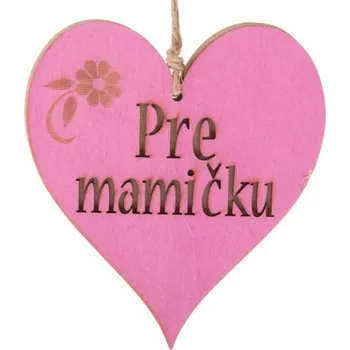 Casa de Engel Home Dřevěné závěsné srdíčko s nápisem (SK), 0/150 Fialová UNI (2829644)