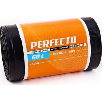 Pytle na odpadky Pytle na odpad PERFECTO 60 l 50 Ks LDPE 60x70 cm