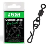 Zfish Obratlík Quick Change Ring Swivel Matt Velikost 8 10 ks