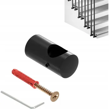 Zábradlí BOČNÍ KONCOVÝ ÚCHYT ZÁBRADLÍ HARFA fi 25 mm HARFA SENS K ČERNÝ