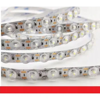 LED osvětlení LED pásek s optickou čočkou 48 LED/m 3030 IP20 24V 12mm Červený Red 10m