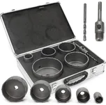 Sada korunkových vrtáků do betonu SDS+ (6 dílná, průměry 40–125 mm) – MAR-POL M22582