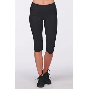 Dámské kalhoty Funkční úzké černé dámské 3/4 kalhoty 284 sil velikost 4XL