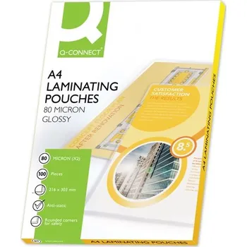 Laminovací fólie Laminovací fólie Q-Connect - A4, 2x 80 mic, 100 ks