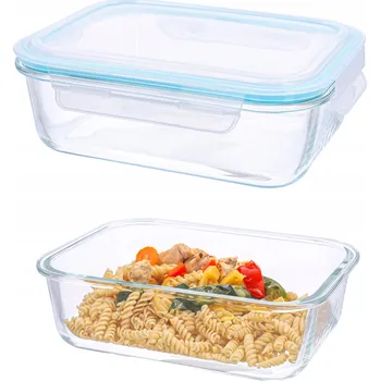 Dóza na potraviny Pojemnik szklany z pokrywką 1,5l na żywność hermetický box na oběd s těsněním