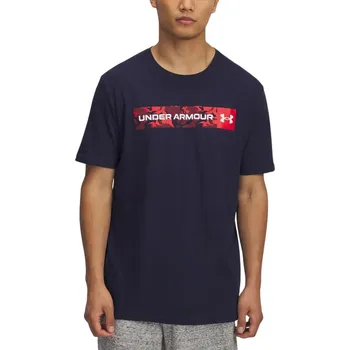 Pánské tričko tričko Under Armour Camo Chest Stripe - Midnight Navy/Red/White XXL