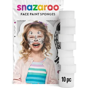 Karnevalový doplněk Snazaroo Houbička bílá 10ks na obličejové barvy