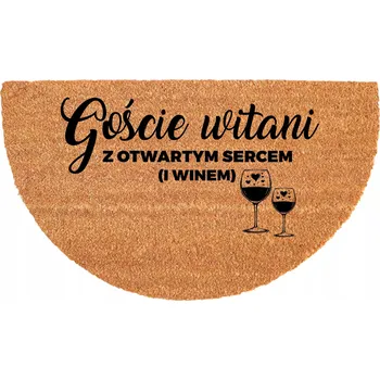 Rohožka PŮLKRUHOVÁ KOKOSOVÁ ROHOŽKA PROTI UKLOUZNUTÍ 40X70CM, ODOLNÁ A EKOLOGICKÁ