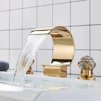 Vodovodní baterie Umyvadlová baterie s vodopádovou hubicí + úchyty